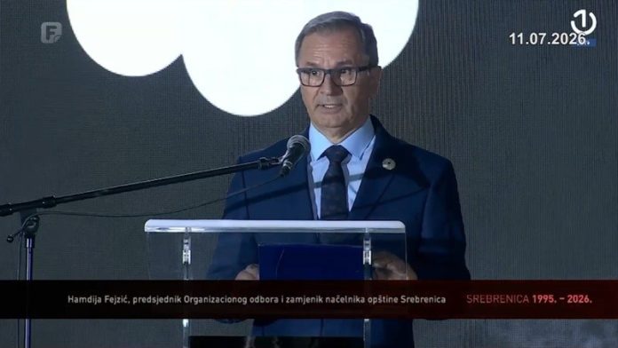 Hamdija Fejzić na komemoraciji u Potočarima povodom 31. godišnjice genocida u Srebrenici