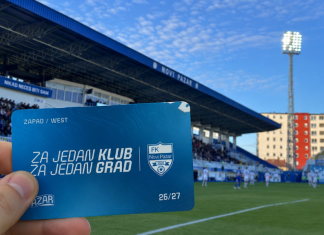 FK Novi Pazar: sezonska ulaznica kao podrška klubu FK Novi Pazar na Gradski stadionu, najava utakmice i sezonske ulaznice