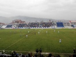 Tribine stadiona u Novom Pazaru tokom superligaške utakmice