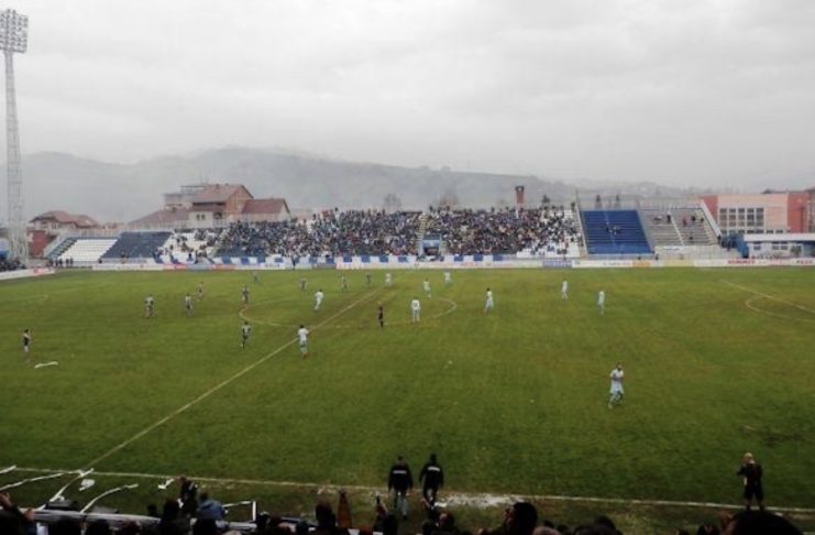 Tribine stadiona u Novom Pazaru tokom superligaške utakmice