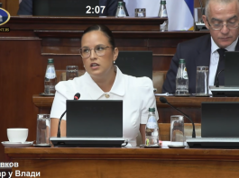 Ministarka Sara Pavkov u Skupštini Srbije govori o ulaganjima u zaštitu životne sredine u Novom Pazaru