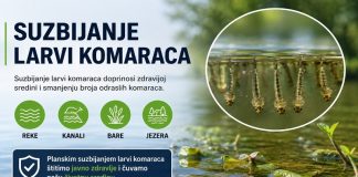 Planirano suzbijanje larvi komaraca u Novom Pazaru Radnici i oprema za tretman larvi komaraca na vodenim površinama u Novom Pazaru