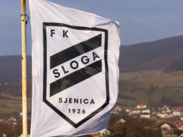FK Sloga Sjenica na stadionu u Ulici Kralja Petra tokom jubileja