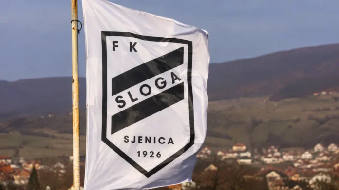 FK Sloga Sjenica na stadionu u Ulici Kralja Petra tokom jubileja