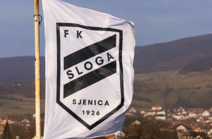 FK Sloga Sjenica na stadionu u Ulici Kralja Petra tokom jubileja