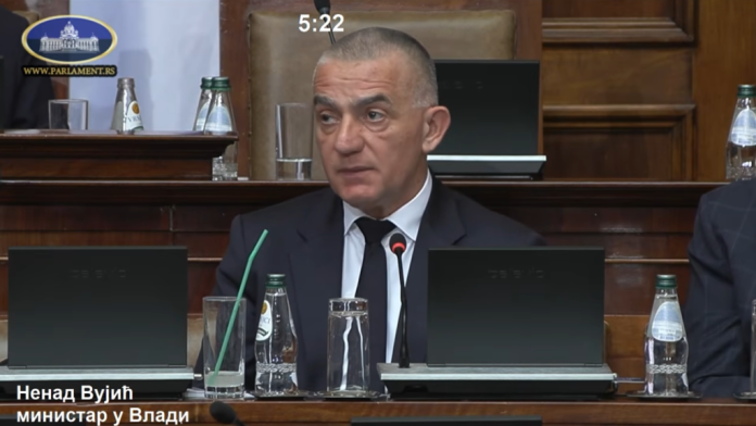 Nenad Vujić u skupštinskoj raspravi
