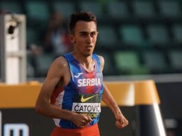 Aldin Ćatović na trci na 1.500 metara tokom finala na Svetskom prvenstvu U20 u Oregonu