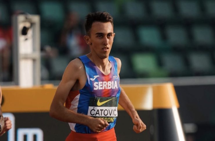 Aldin Ćatović na trci na 1.500 metara tokom finala na Svetskom prvenstvu U20 u Oregonu