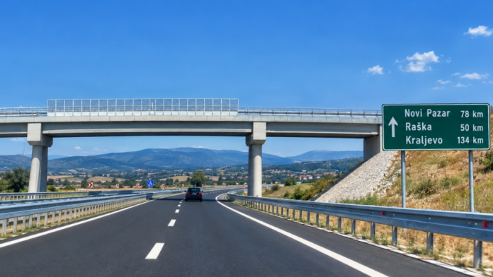 Mapa trase buduće brze saobraćajnice Kraljevo–Raška–Novi Pazar