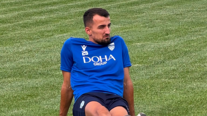 Erhan Mašović tokom treninga u dresu Novog Pazara