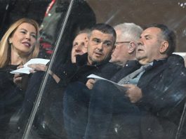 Navijači Partizana (Grobari) na tribinama tokom utakmice