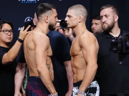 Miloš Janjičić tokom UFC borbe u Beogradskoj areni