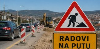 Potpuna obustava saobraćaja na mostu Mehov Krš 6. avgusta Most „Mehov Krš“ tokom radova i privremena saobraćajna signalizacija