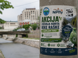 Učesnici akcije čišćenja reke Raške kod Starog ribnjaka u Novom Pazaru