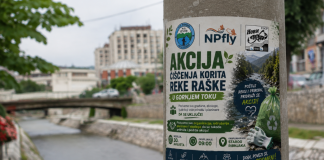 Poziv na akciju čišćenja Raške u Novom Pazaru 30. avgusta Učesnici akcije čišćenja reke Raške kod Starog ribnjaka u Novom Pazaru