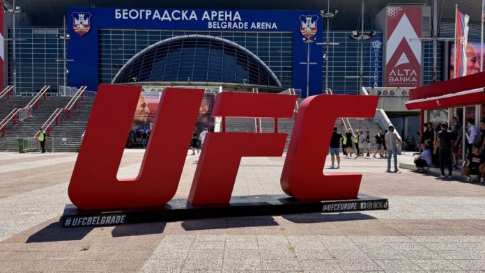 Beogradska arena tokom UFC događaja, prvi put u Srbiji