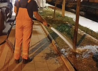 Visoke temperature: zalivanje zelenila u Novom Pazaru i uveče Ekipe JKP „Gradska čistoća“ zalivaju mlade sadnice na javnoj površini u Novom Pazaru