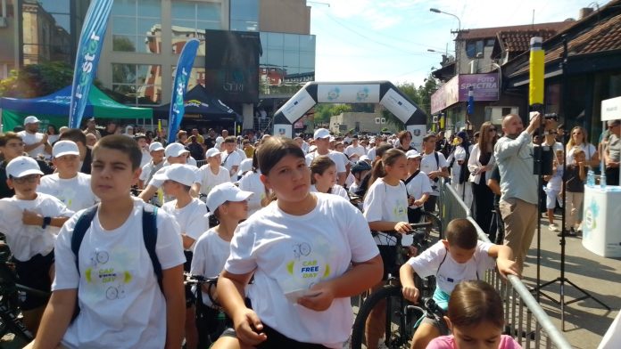 Biciklistička vožnja tokom obilježavanja Dana evropske mobilnosti u Novom Pazaru