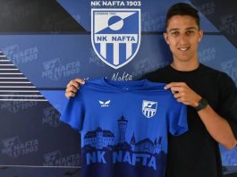 Haris Kadrić tokom fudbalske utakmice, novi napadač Novog Pazara na pozajmici