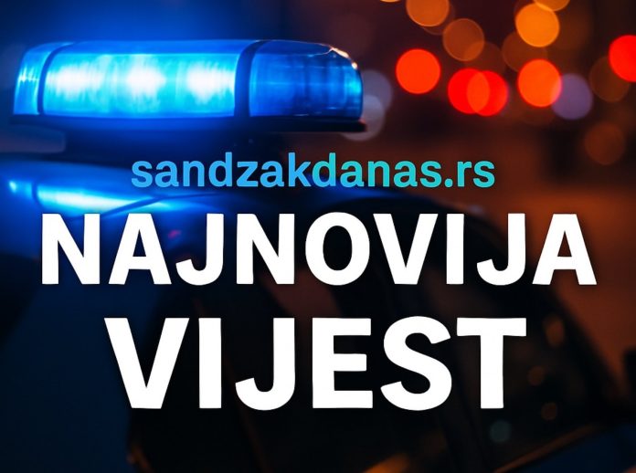 Kamion i policija na mjestu saobraćajne nesreće kod poslovnog centra „Samald“ u Novom Pazaru