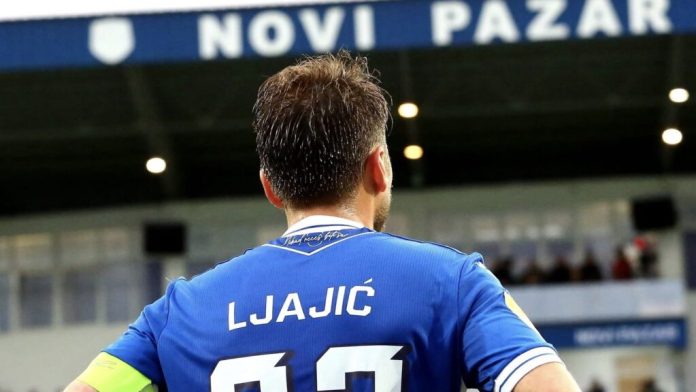 Adem Ljajić na stadionu tokom najave utakmice Novog Pazara