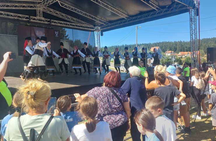 Publika na manifestaciji na Goliji uz kulturno-umetničke nastupe