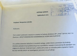Nermin Ljajić podneo neopozivu ostavku u JKP „Vrela“ Nermin Ljajić podneo neopozivu ostavku na mesto direktora JKP „Vrela“ u Sjenici