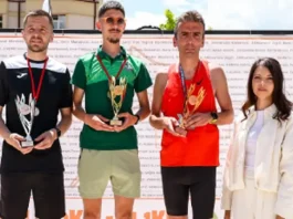 Nikola Mijailović na trci tokom polumaratona Kalnik–Križevci u Hrvatskoj