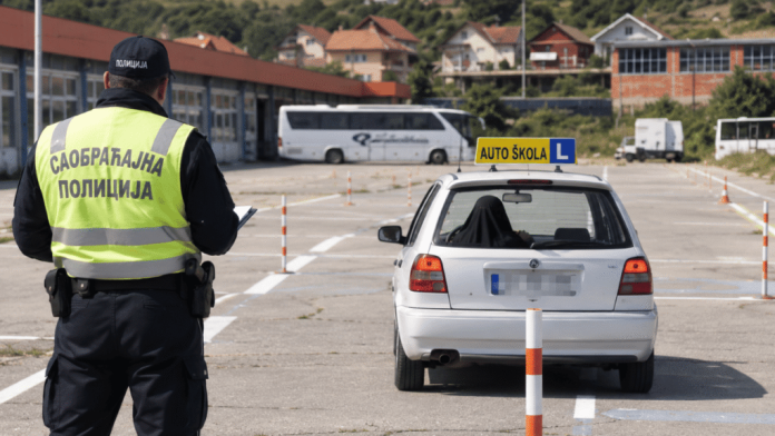 Ilustracija vozačkog ispita u autoškoli u Novom Pazaru