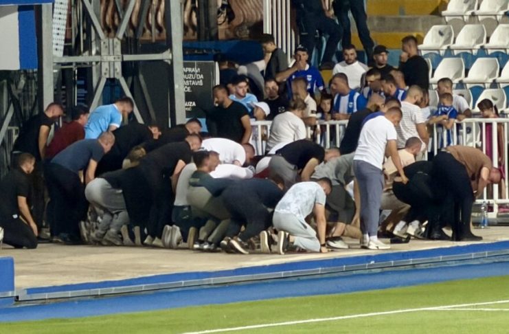 Navijači FK Novi Pazar na stadionu tokom utakmice