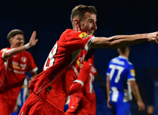 Semir Alić pogodio za 5:3 protiv OFK Beograda u Novom Pazaru Semir Alić slavi pogodak za Radnički 1923 protiv OFK Beograda