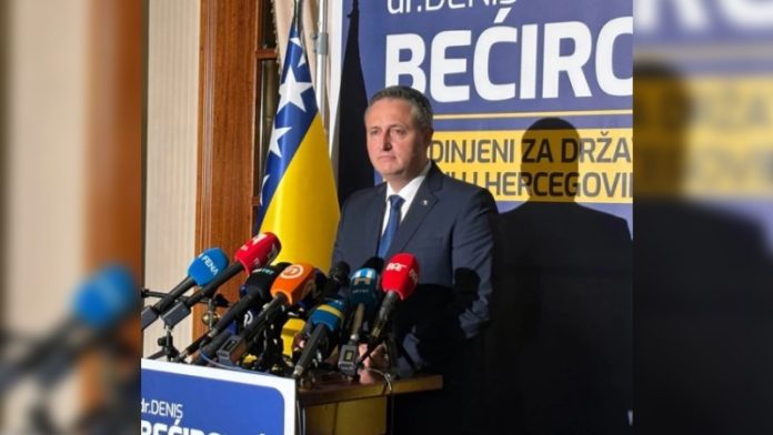 Denis Bećirović nakon proglašenja pobede na izborima za Predsedništvo BiH