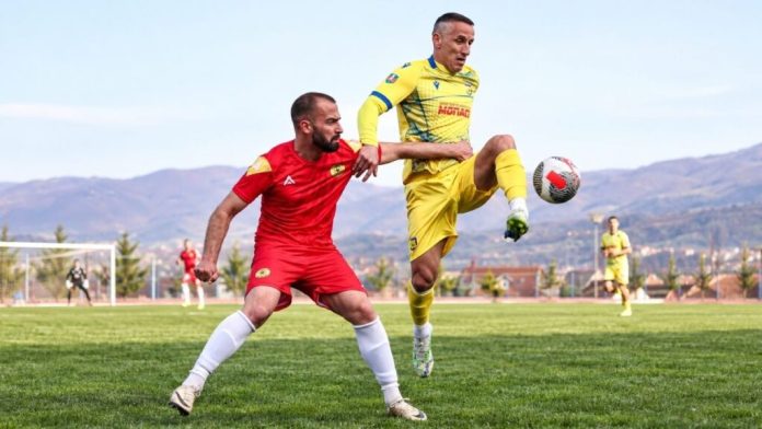 Edin Beko Ferizović na fudbalskom terenu tokom meča